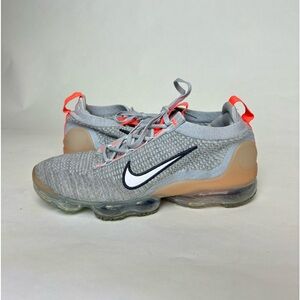 Nike Air VaporMax Flyknit Grey Fog Bright Mango